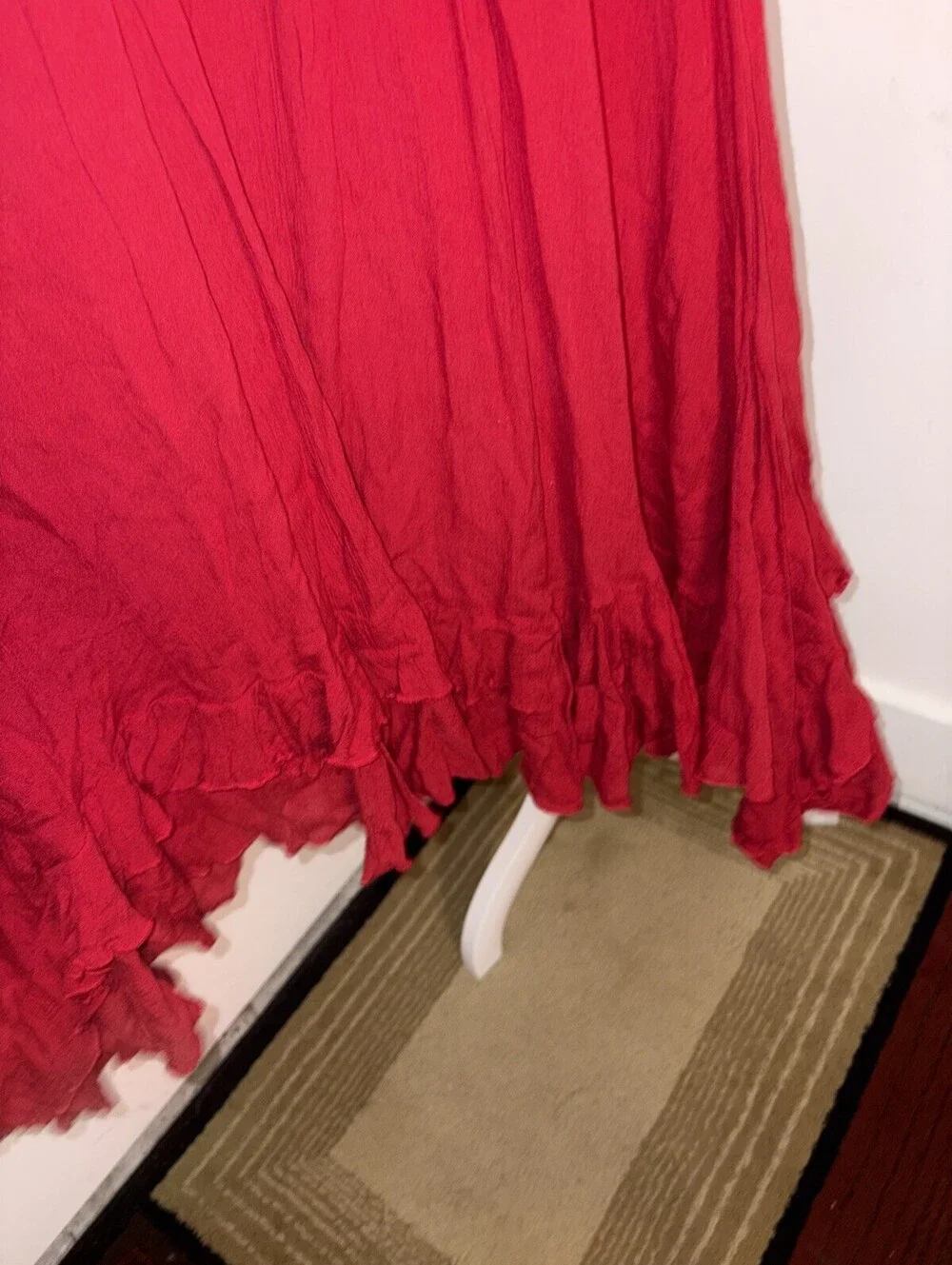 Free People Adella Red Lace Dress Boho Size S Beach Peasant New With Tags